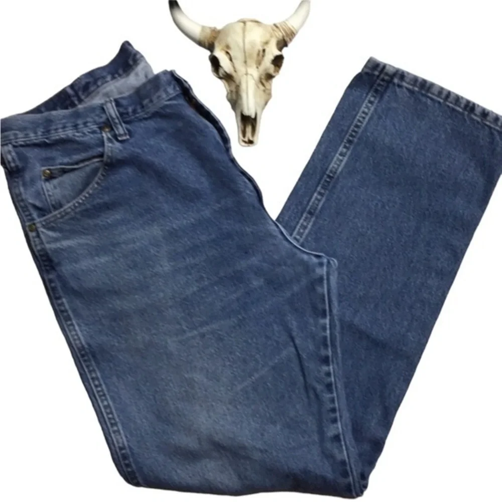 Vintage Men’s regular‎ fit Wrangler shrunken cotton dad jeans 38 x 32 red tag